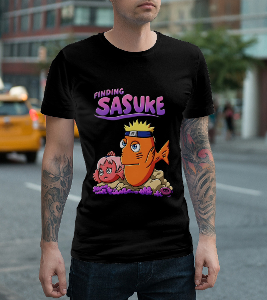 Finding Sasuke Naruto Uzumaki Sakura Haruno Anime Series T-Shirt