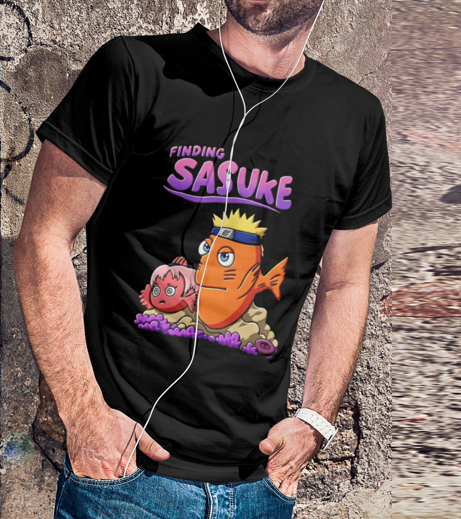 Finding Sasuke Naruto Uzumaki Sakura Haruno Anime Series T-Shirt