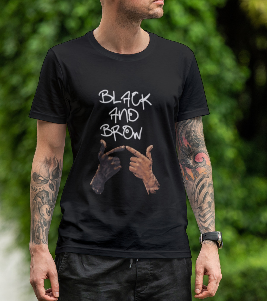 Black And Brown Hand Gesture T-Shirt
