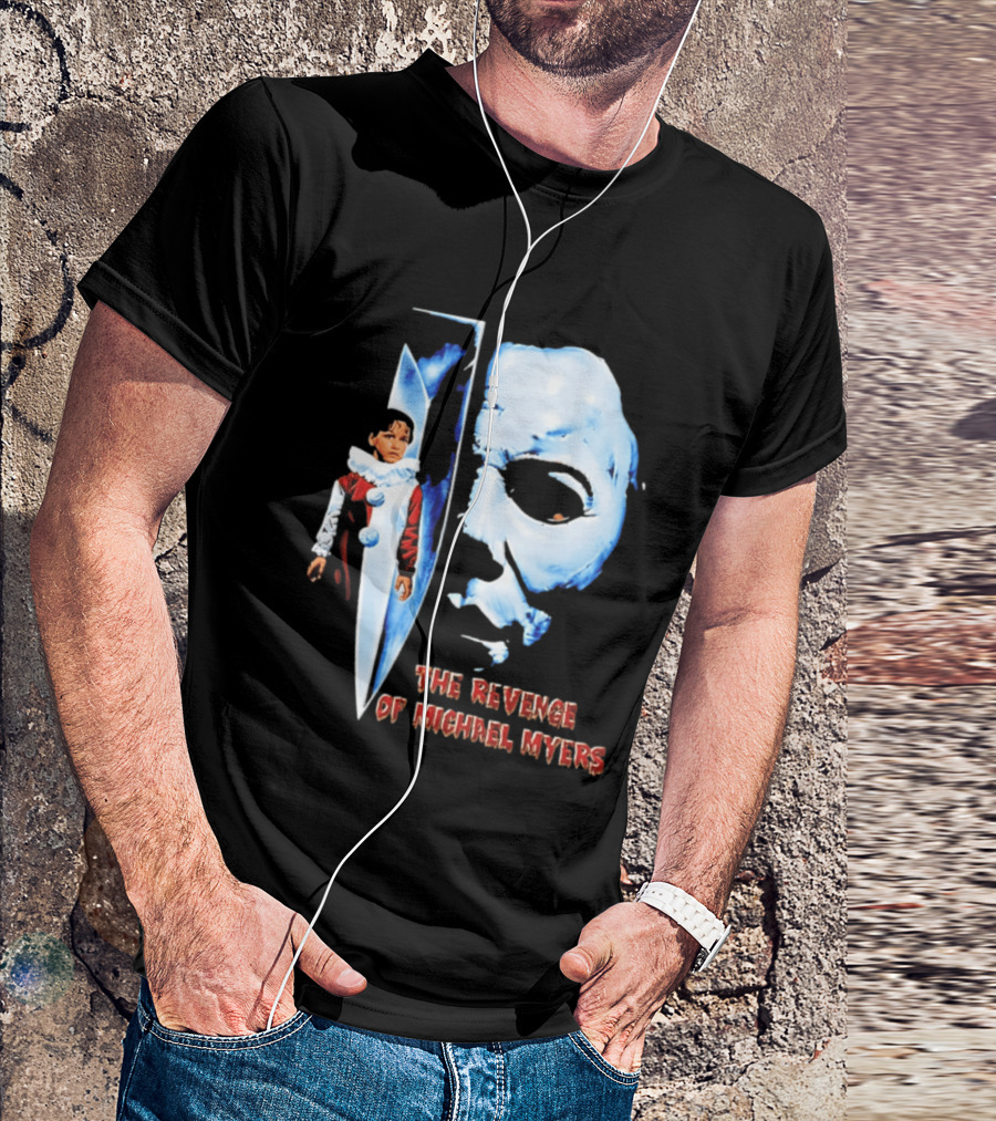 The Revenge Of Michael Myers Halloween Mask Knife Clown T-Shirt