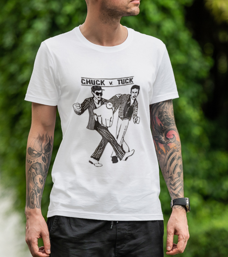 Chuck V Tuck Dancing Cartoon Line Duo T-Shirt