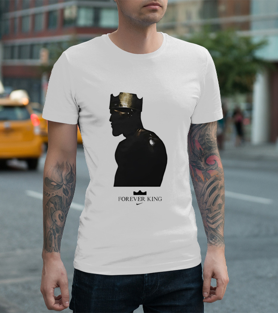 LeBron James Forever King Gold Crown Silhouette Nike T-Shirt