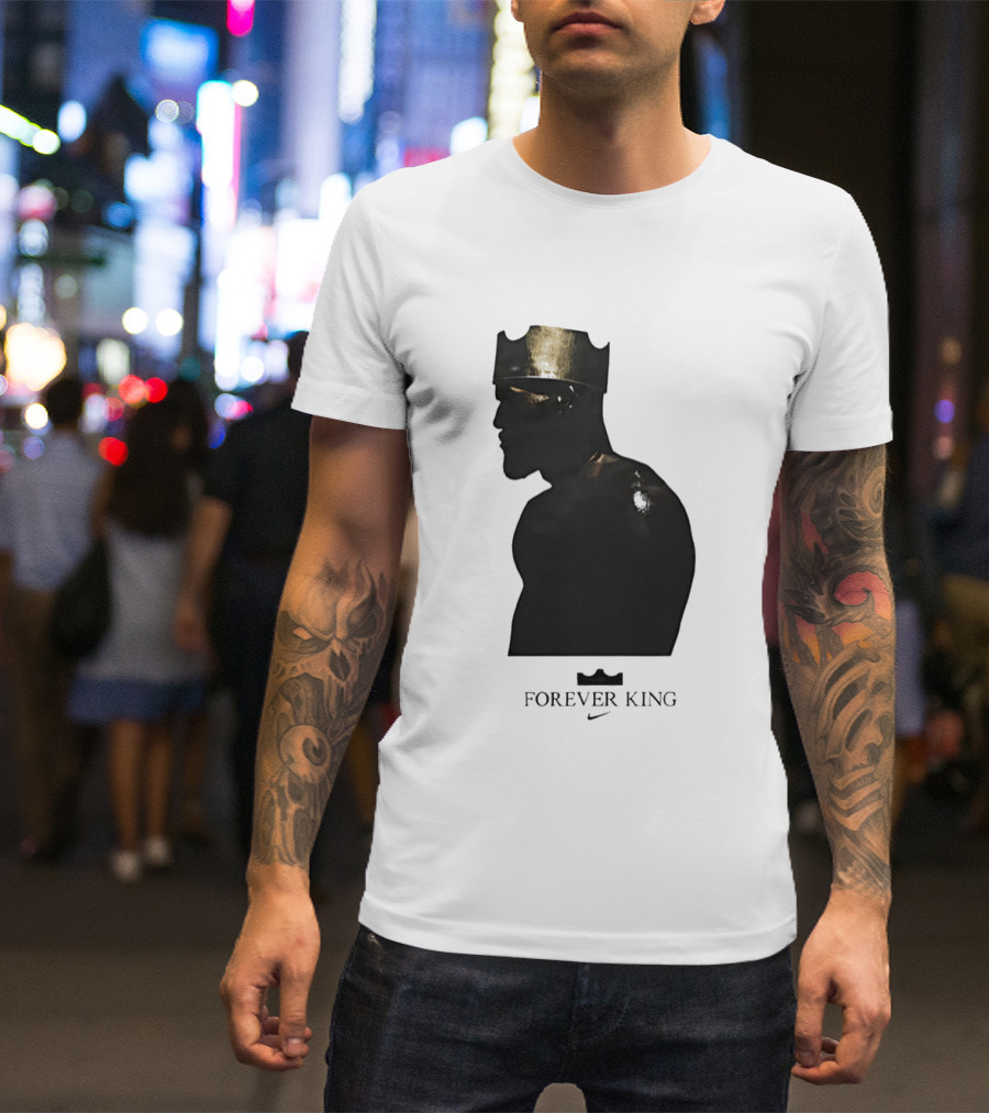 LeBron James Forever King Gold Crown Silhouette Nike T-Shirt