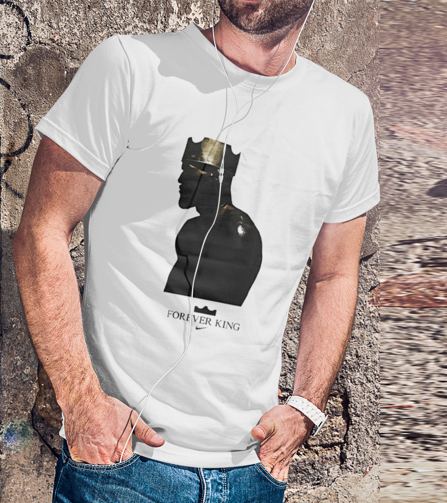 LeBron James Forever King Gold Crown Silhouette Nike T-Shirt