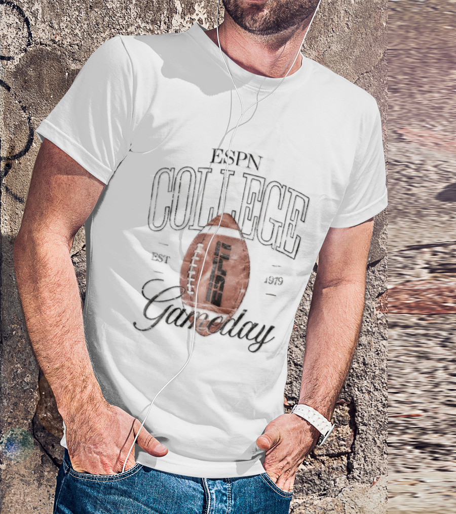 ESPN College Gameday Established 1979 Distressed Football T-Shirt