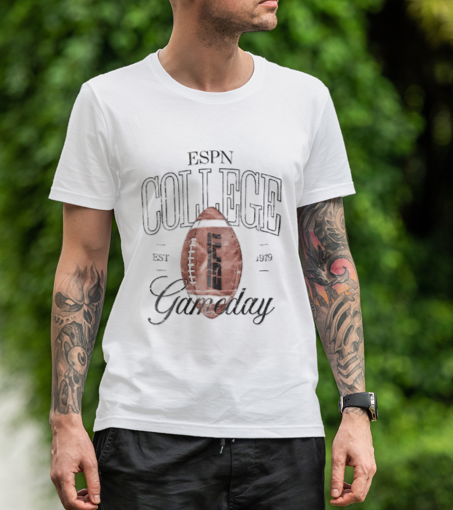 ESPN College Gameday Established 1979 Distressed Football T-Shirt