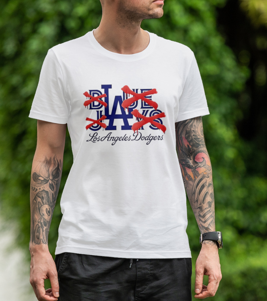 Blue Jays Los Angeles Dodgers Dripping Red X Marks T-Shirt