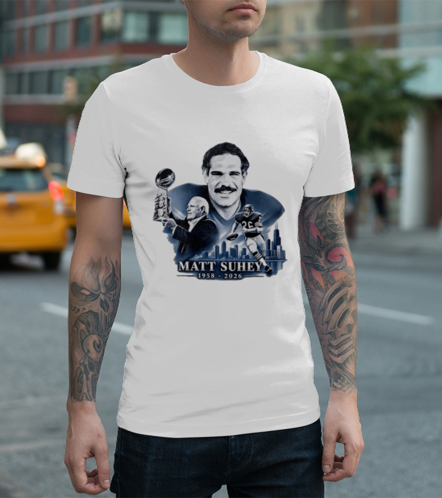 RIP Matt Suhey 1958 2026 Rest In Power With Trophy And Football Player T-Shirt
