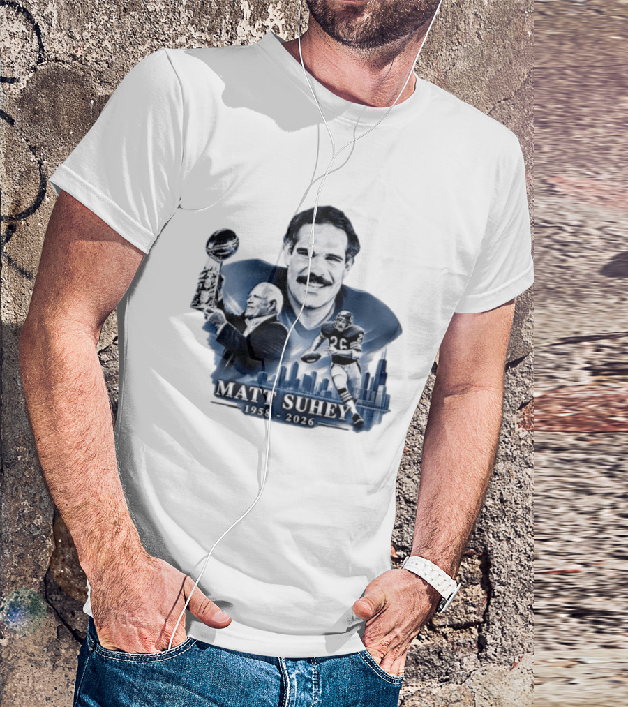 RIP Matt Suhey 1958 2026 Rest In Power With Trophy And Football Player T-Shirt