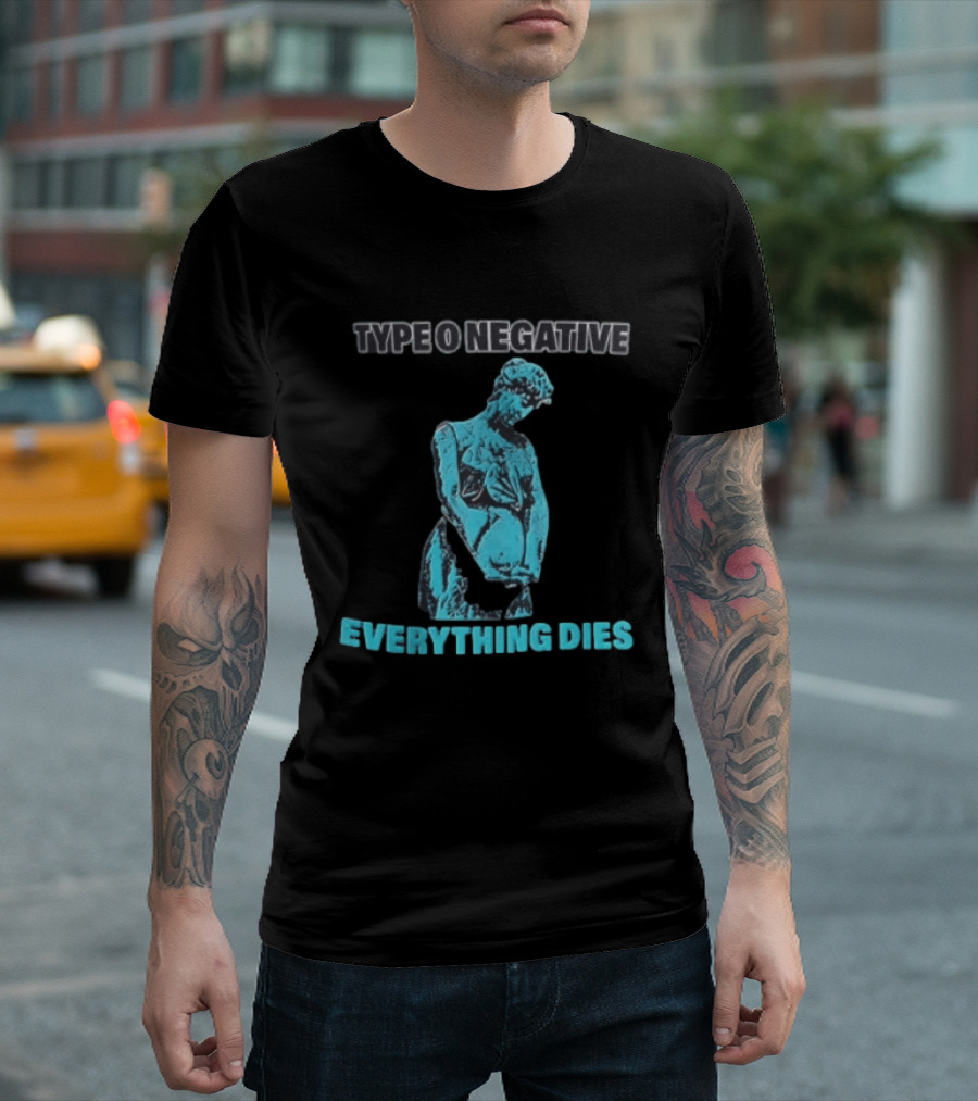 Type O Negative Everything Dies Blue Statue T-Shirt