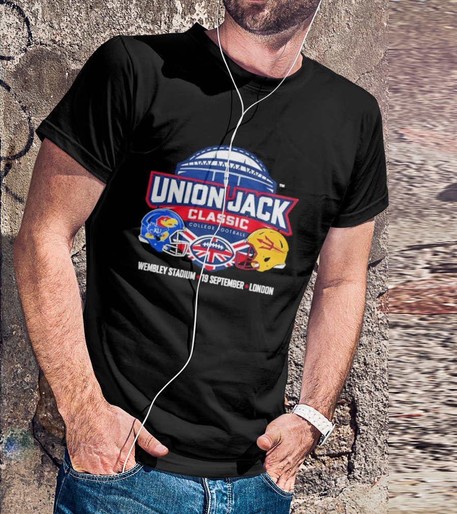Union Jack Classic College Football Kansas Vs Arizona State Wembleу Stadium London 19 September 2026 T-Shirt
