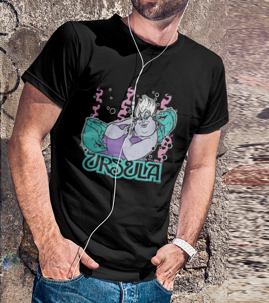 Disney Ursula Sea Witch Villain Eels Bubbles Seaweed T-Shirt