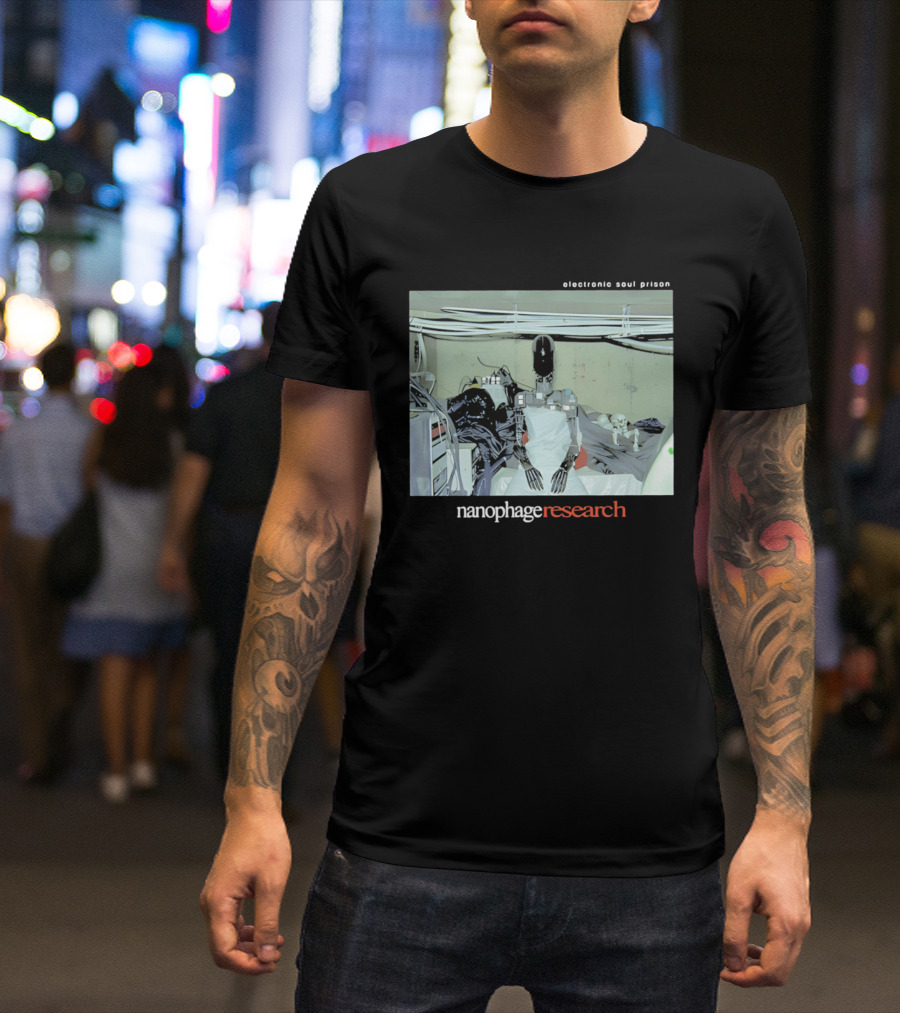 Electronic Soul Prison Nanophage Research Robot Skeleton Laboratory T-Shirt