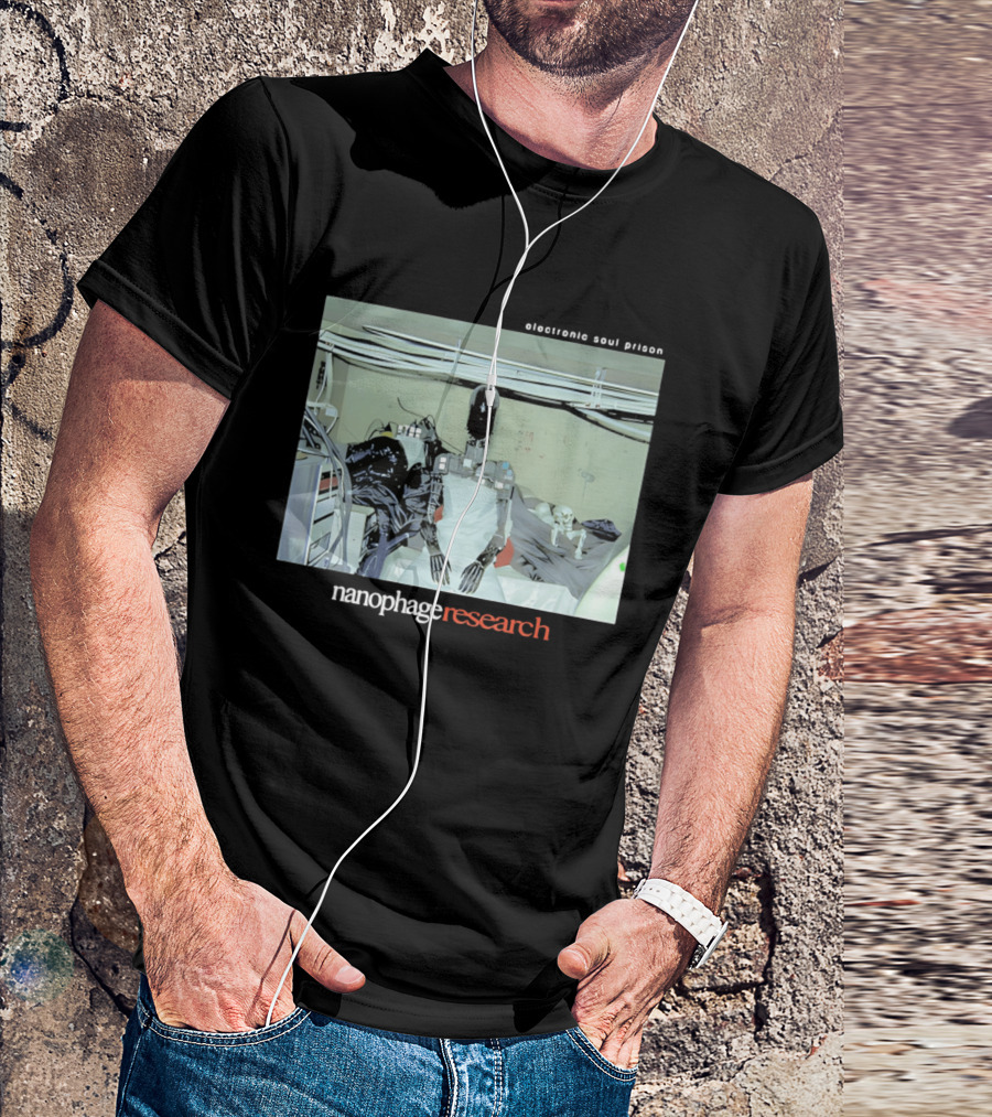 Electronic Soul Prison Nanophage Research Robot Skeleton Laboratory T-Shirt