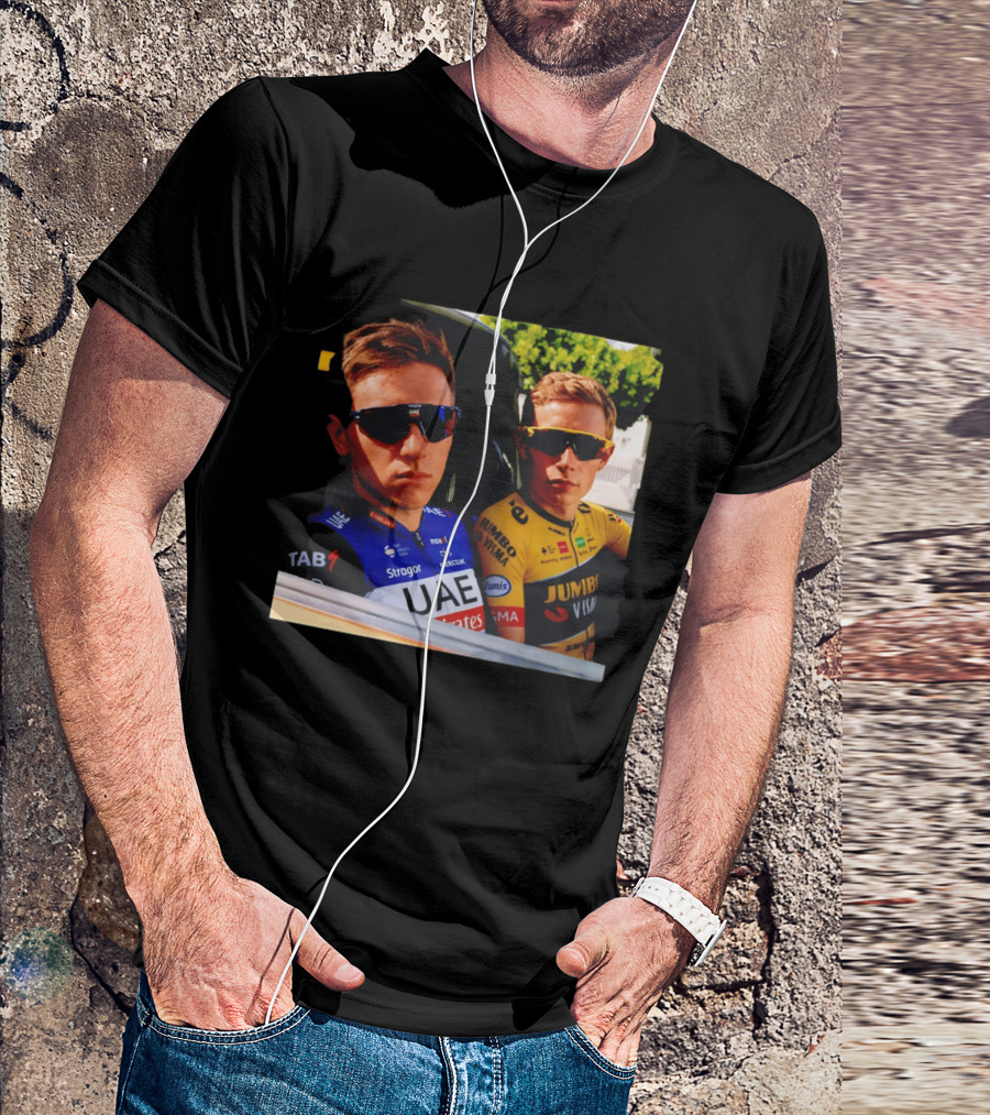 UAE Team Emirates And Jumbo Visma Cycling Rivals Tadej Pogačar Jonas Vingegaard T-Shirt