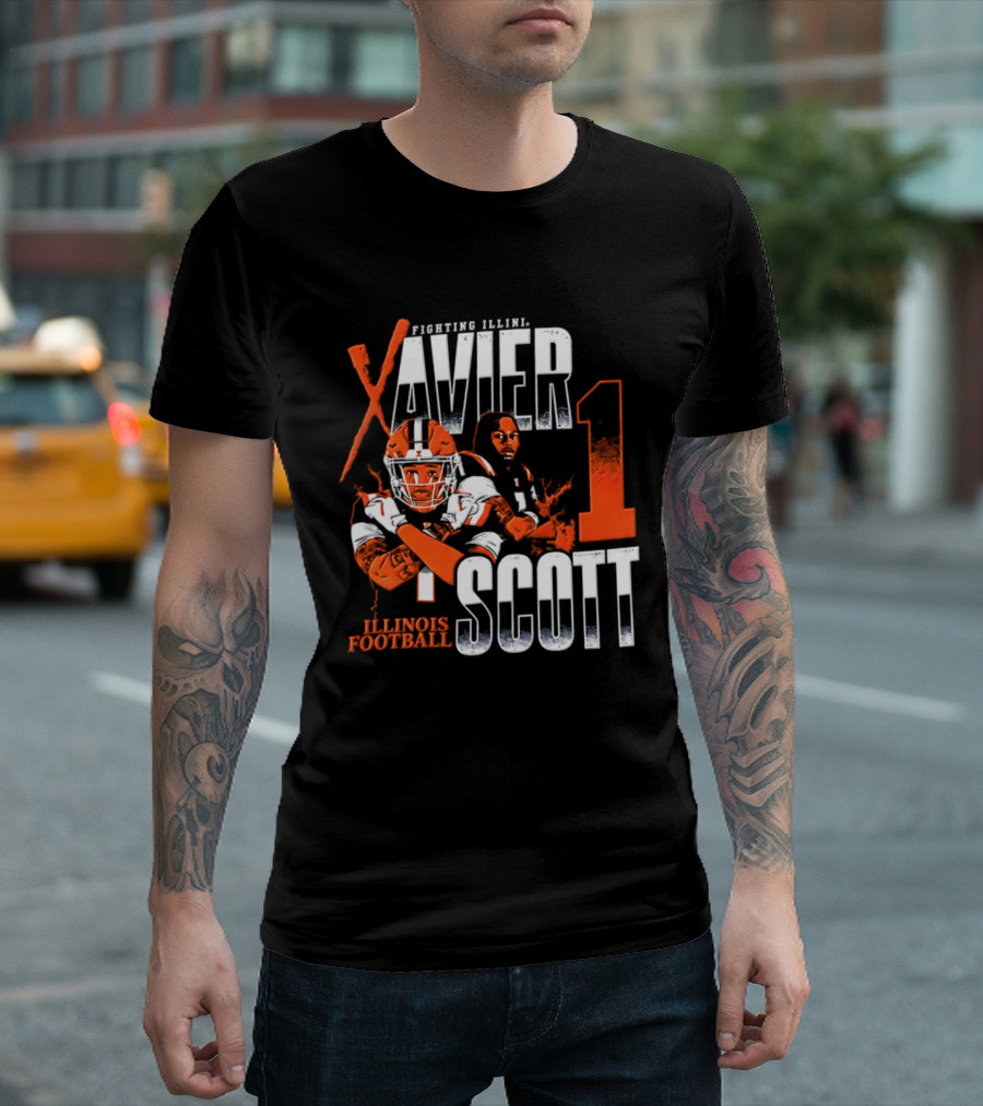 Illinois Fighting Illini Football Xavier Scott 1 T-Shirt