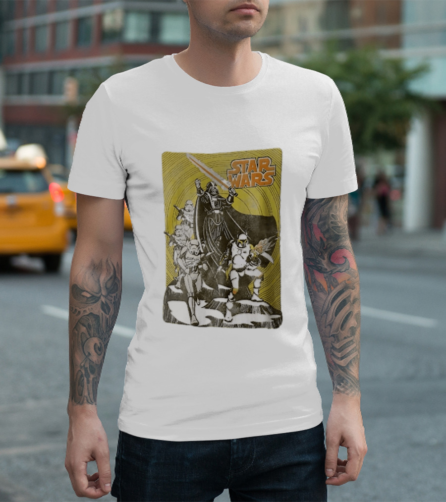 Star Wars Darth Vader Boba Fett Stormtroopers Comic Cover T-Shirt