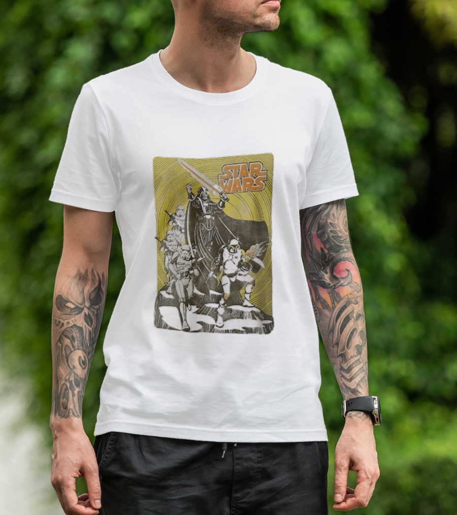 Star Wars Darth Vader Boba Fett Stormtroopers Comic Cover T-Shirt