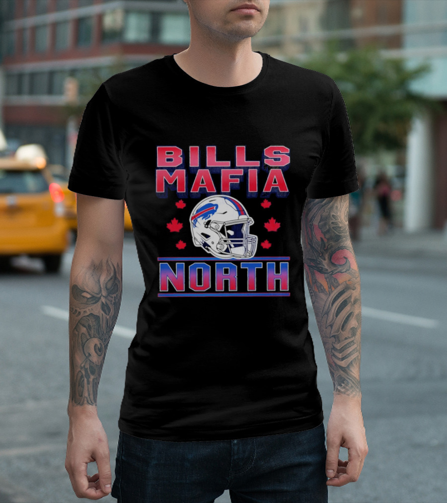 Bills Mafia North Helmet Canadian Fall Maple Leafs T-Shirt