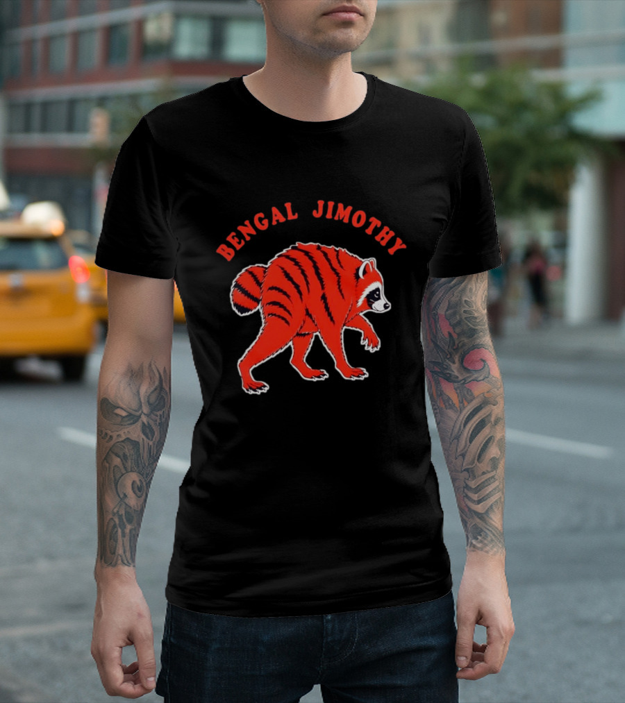 Bengal Jimothy Raccoon Cincinnati Bengals Fan T-Shirt