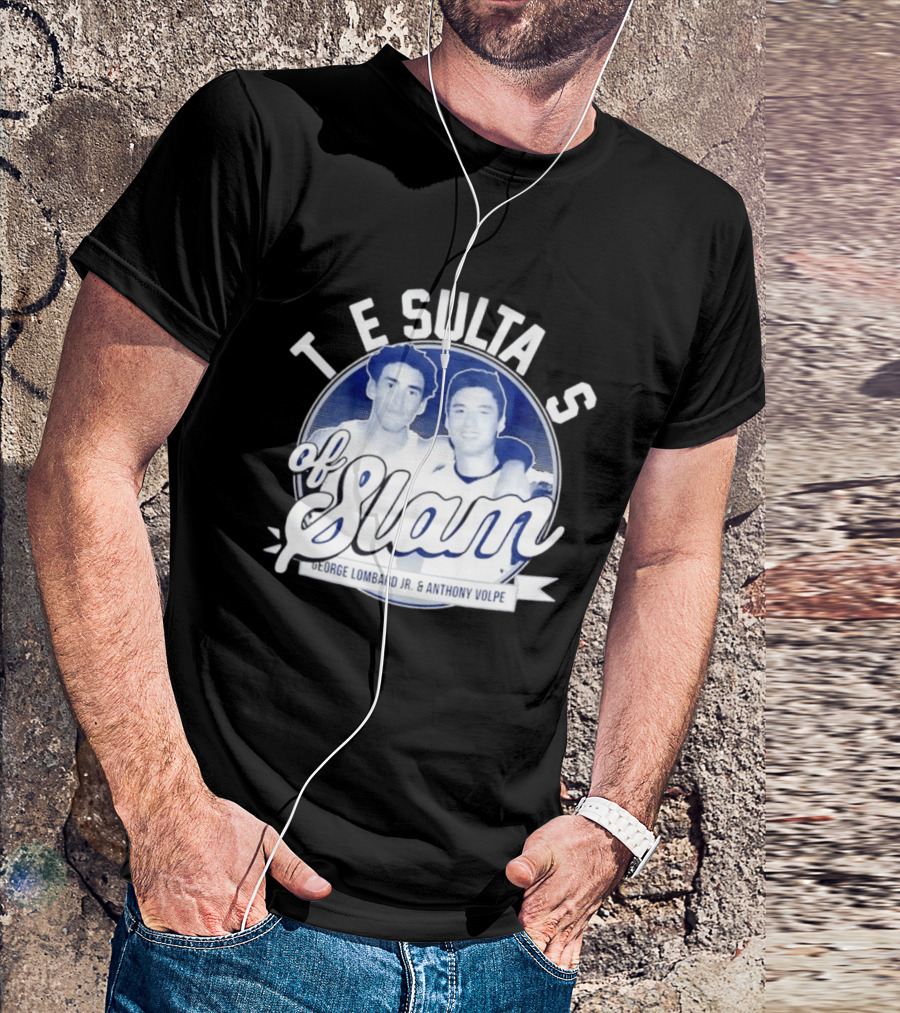New York Yankees The Sultans Of Slam George Lombard Jr. Anthony Volpe T-Shirt