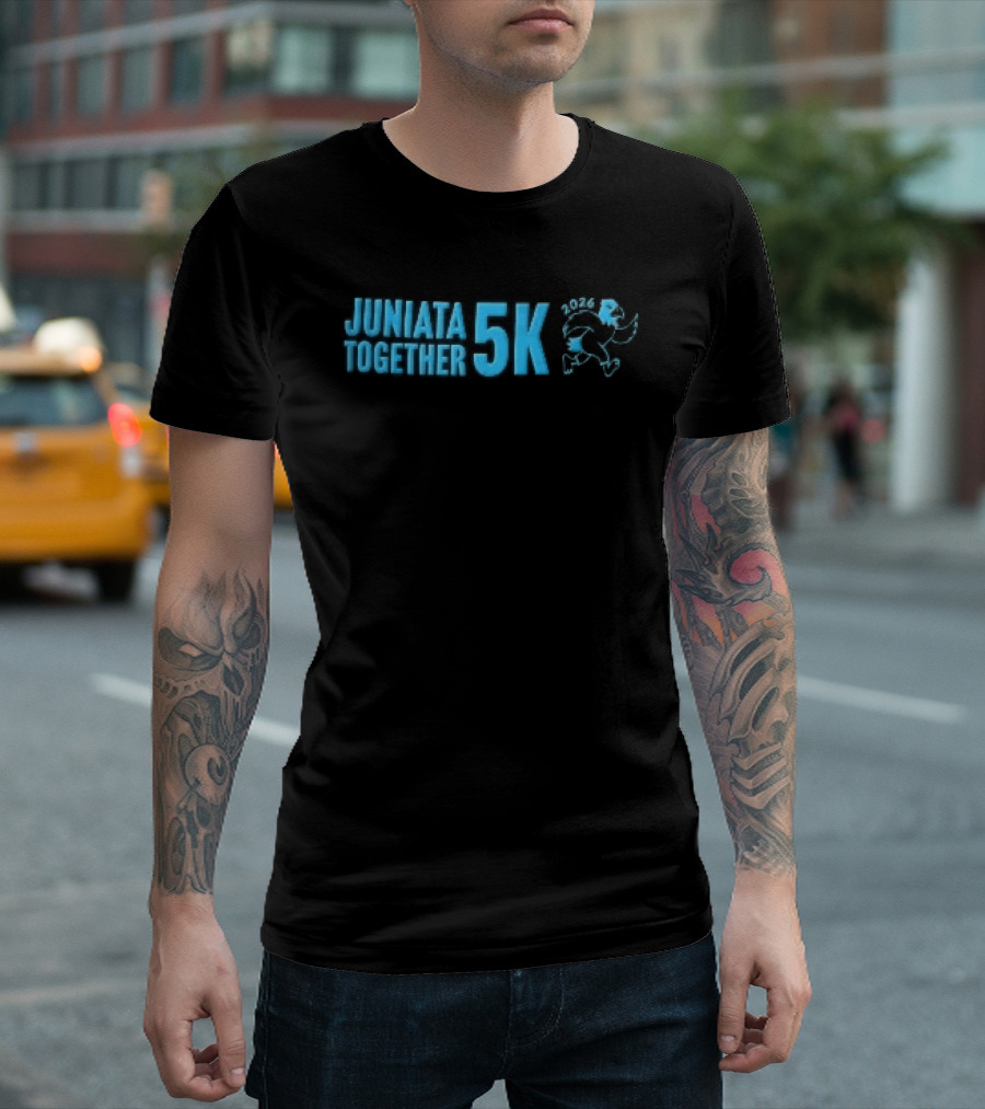 Juniata Together 5k 2026 Cartoon Running Eagle T-Shirt