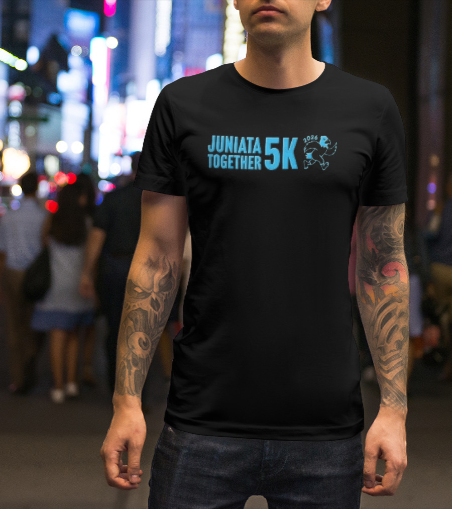 Juniata Together 5k 2026 Cartoon Running Eagle T-Shirt