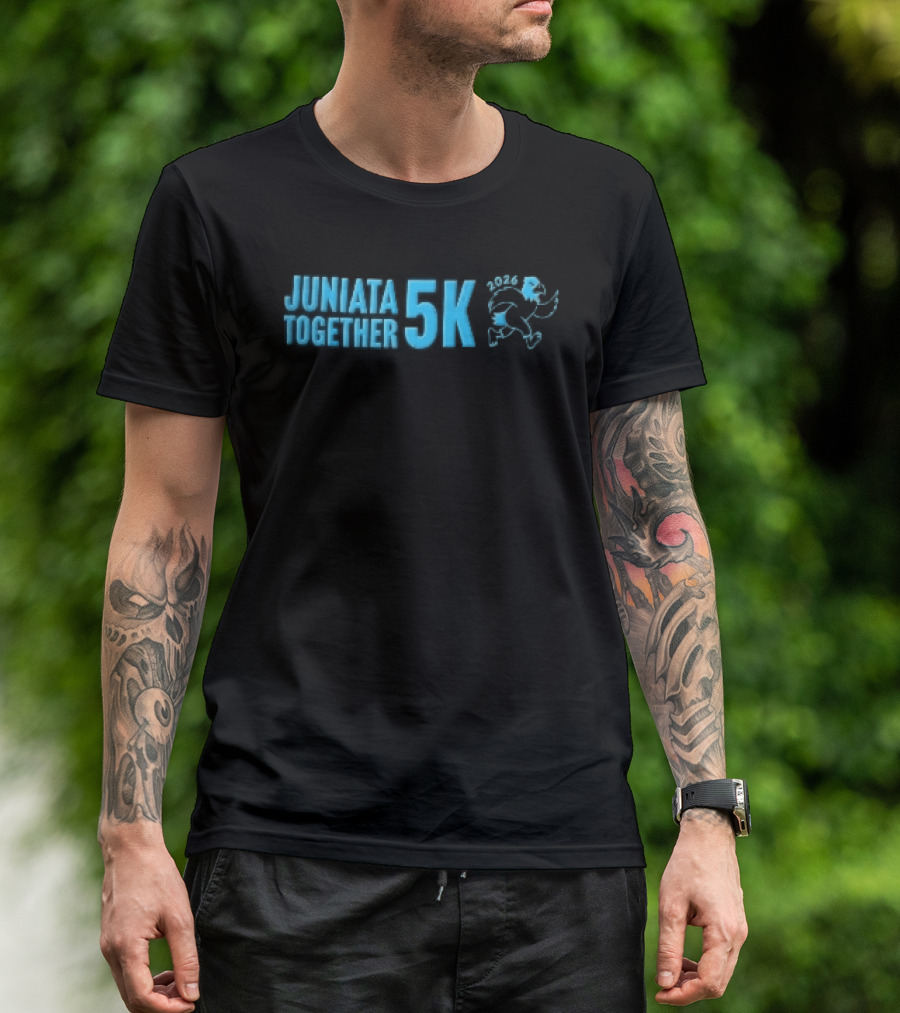 Juniata Together 5k 2026 Cartoon Running Eagle T-Shirt