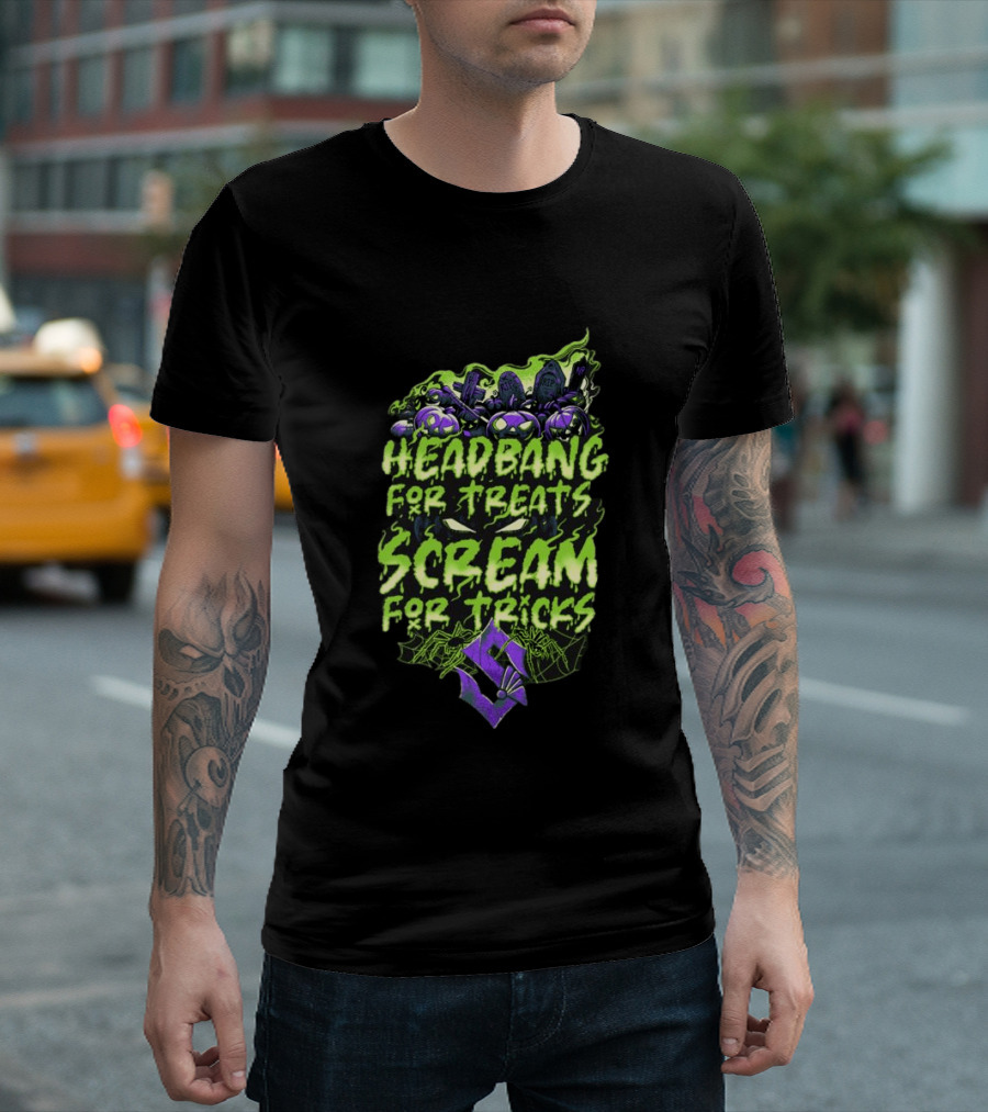 Sabaton Store Headbang For Treats Scream For Tricks Halloween T-Shirt