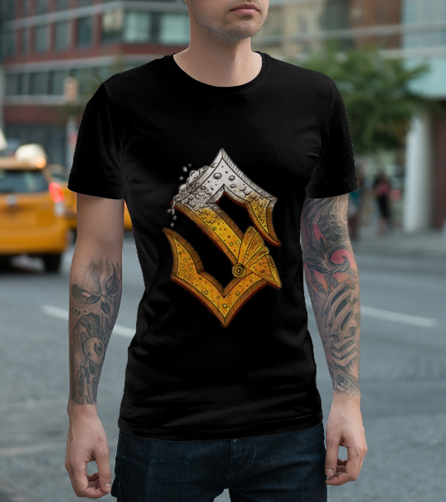 Sabaton Store Noch Ein Bier 2026 Letter S Beer Foam T-Shirt