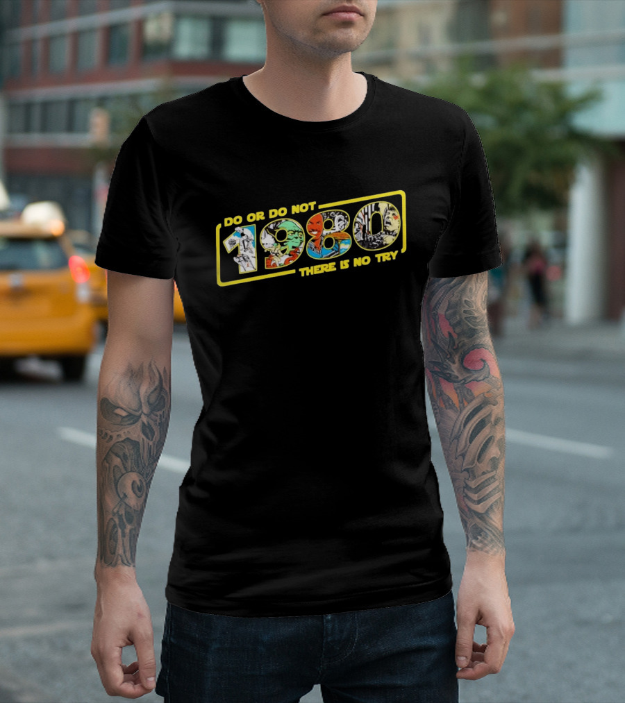 Star Wars Do Or Do Not 1980 There Is No Try Collage T-Shirt