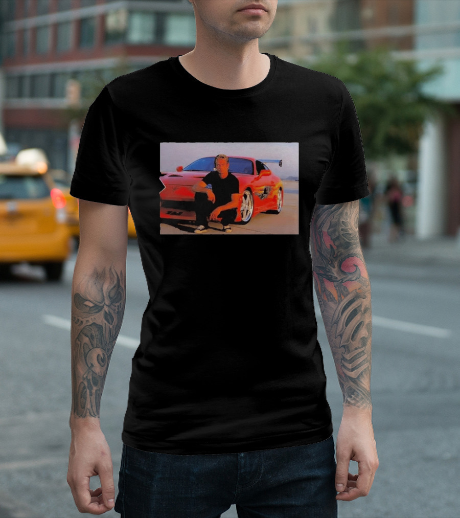 Dad Birthday Paul Walker Nissan Skyline R34 Father's Day Racing Fan T-Shirt