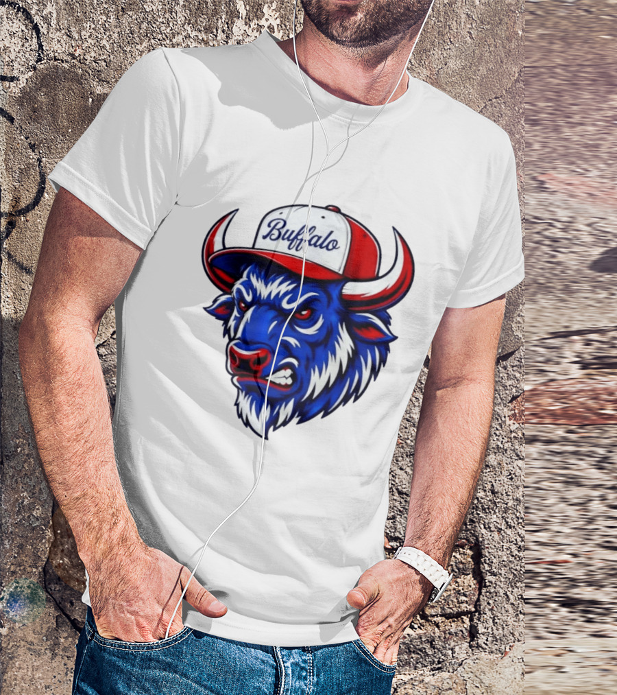 Buffalo Bison Bull Hat Sports T-Shirt
