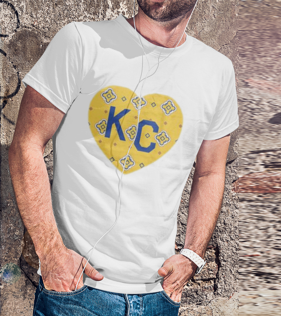 Charlie Hustle KC Heart Plaza Fair Mosaic White T-Shirt