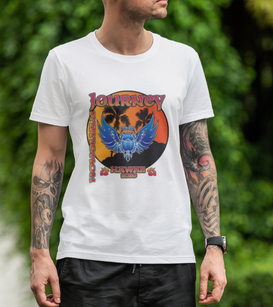 Journey Hawaii 2020 Event Vintage Style Palm Tree And Scarab T-Shirt