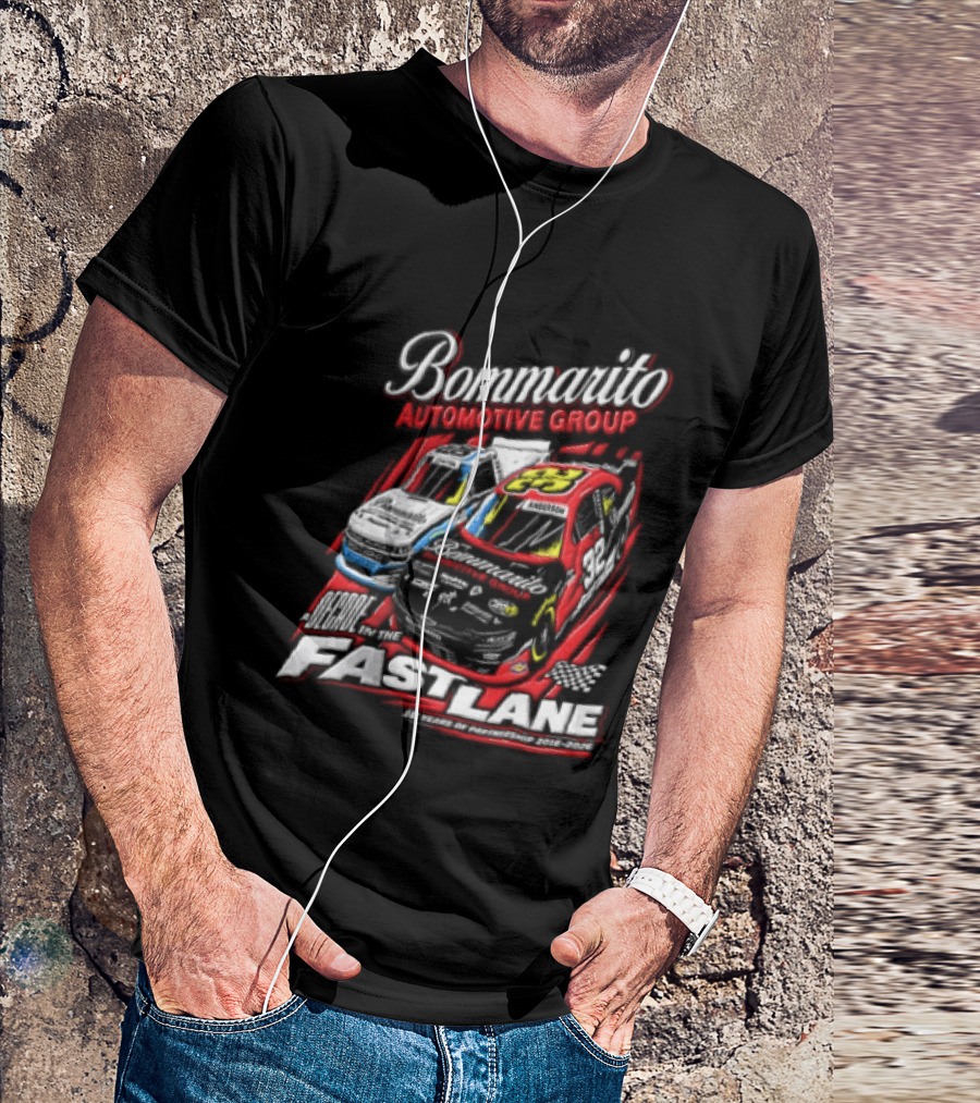 Bommarito Automotive Group Decade Fast Lane Anderson 10 Years Partnership 2016 2026 Race Cars T-Shirt
