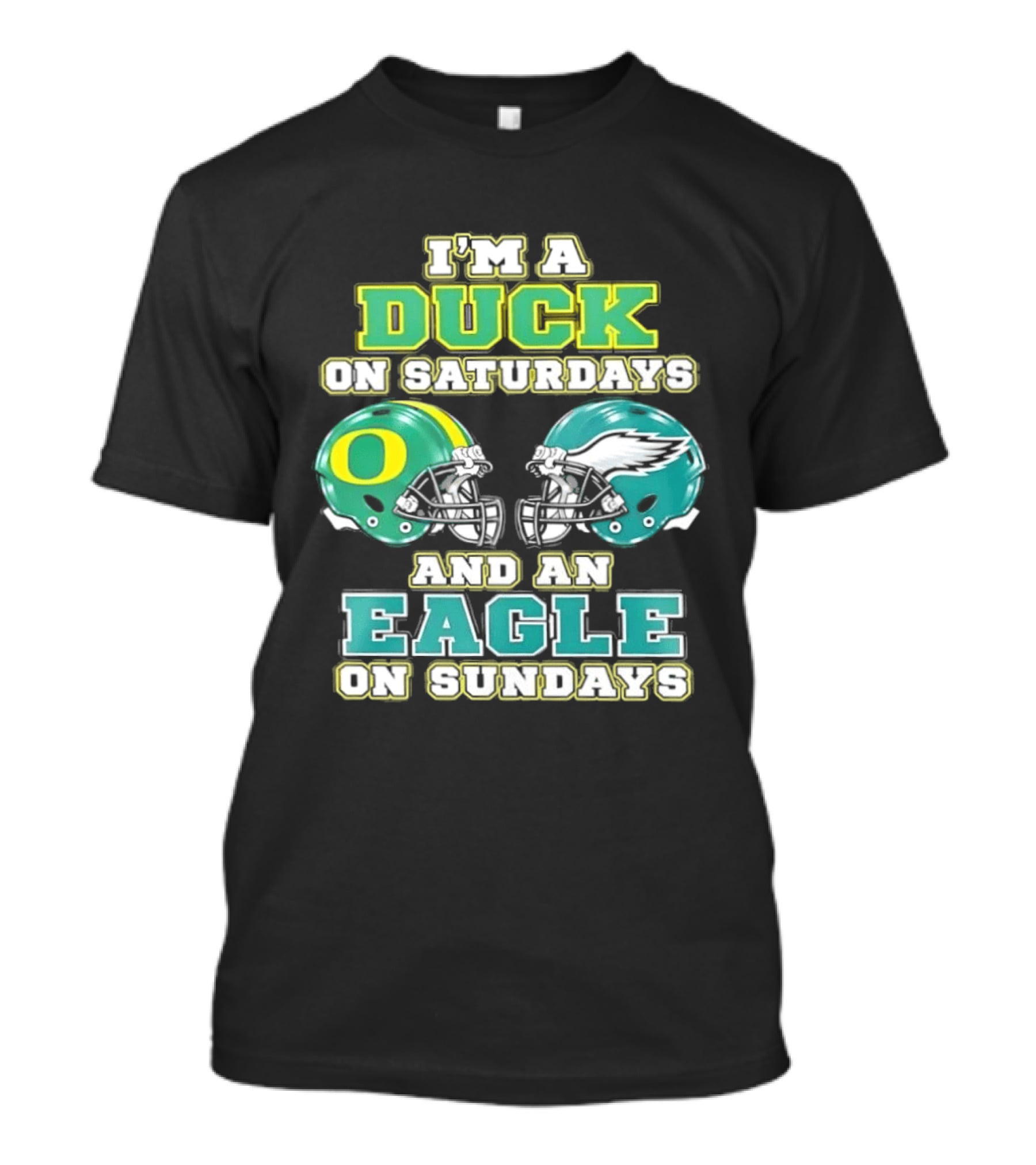 Oregon Ducks Saturdays Philadelphia Eagles Sundays Fan Dual Allegiance T-Shirt