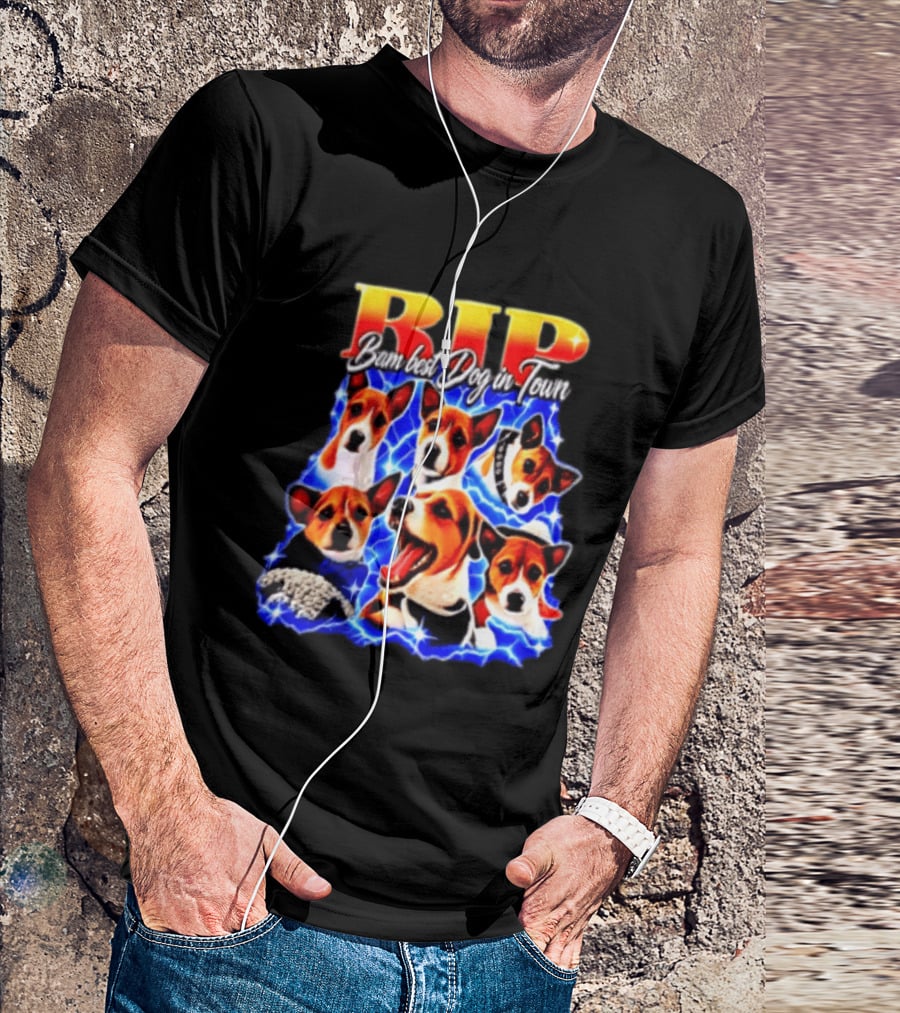 RIP Bam Best Dog In Town Jack Russells Lightning T-Shirt