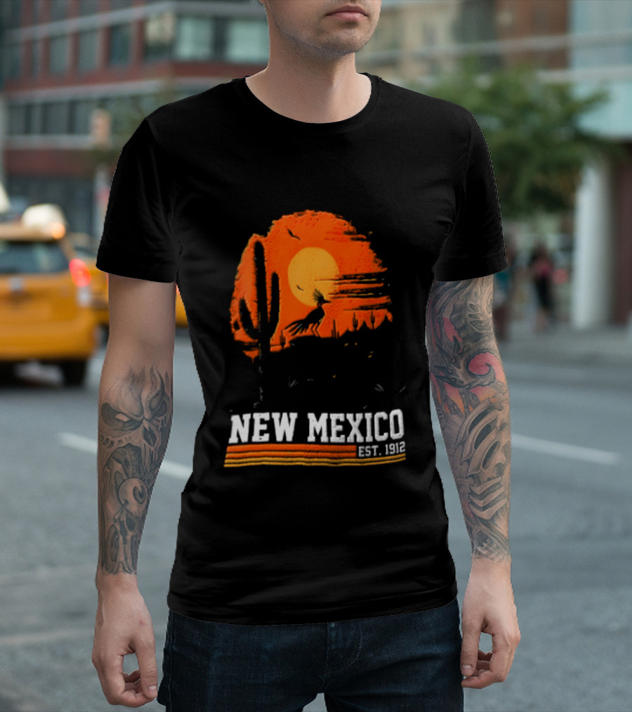 New Mexico Cactus Desert Vibes Est. 1912 Sun T-Shirt