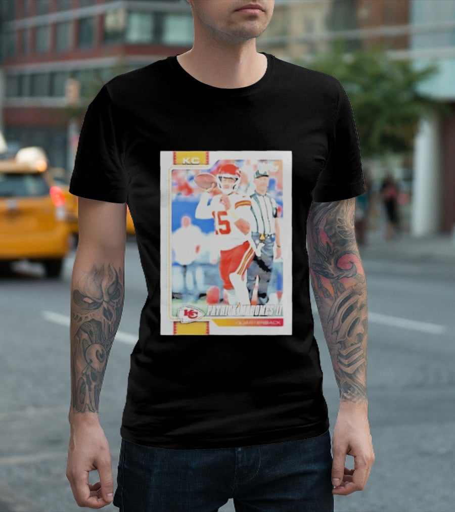 Kansas City Chiefs Patrick Mahomes II 2026 Topps Football Quarterback Trading Card T-Shirt