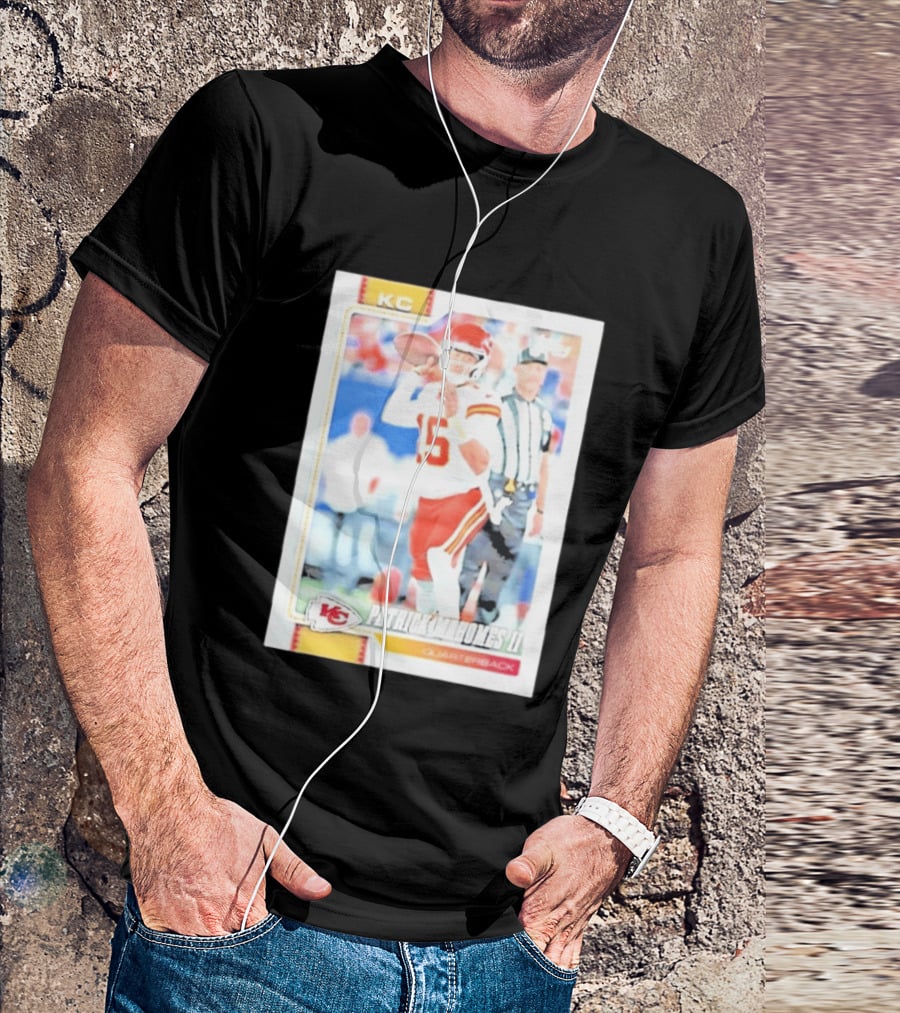 Kansas City Chiefs Patrick Mahomes II 2026 Topps Football Quarterback Trading Card T-Shirt