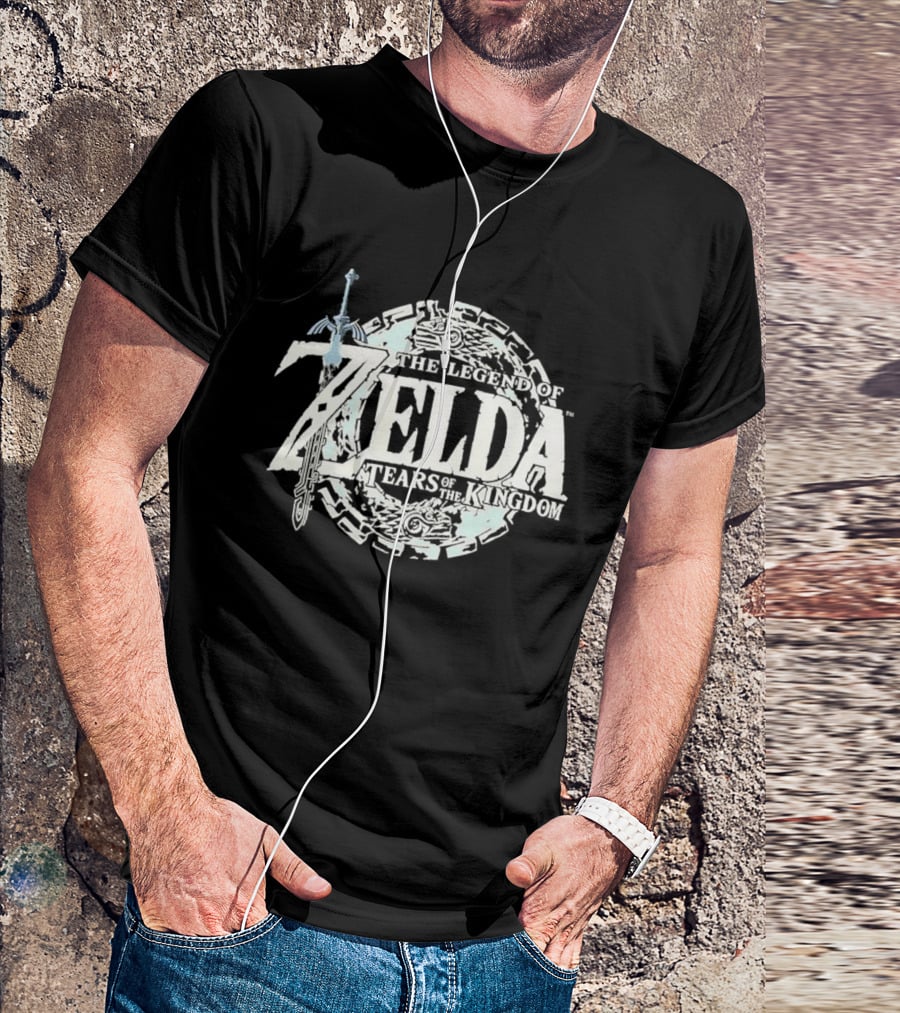 The Legend Of Zelda Tears Of The Kingdom Logo And Master Sword Element T-Shirt
