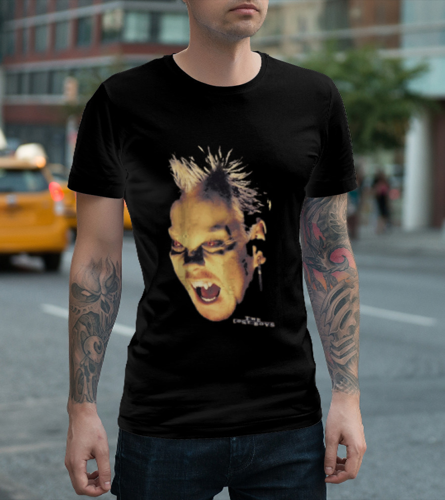 The Lost Boys David Vampire Face Silver Bullet Earring T-Shirt