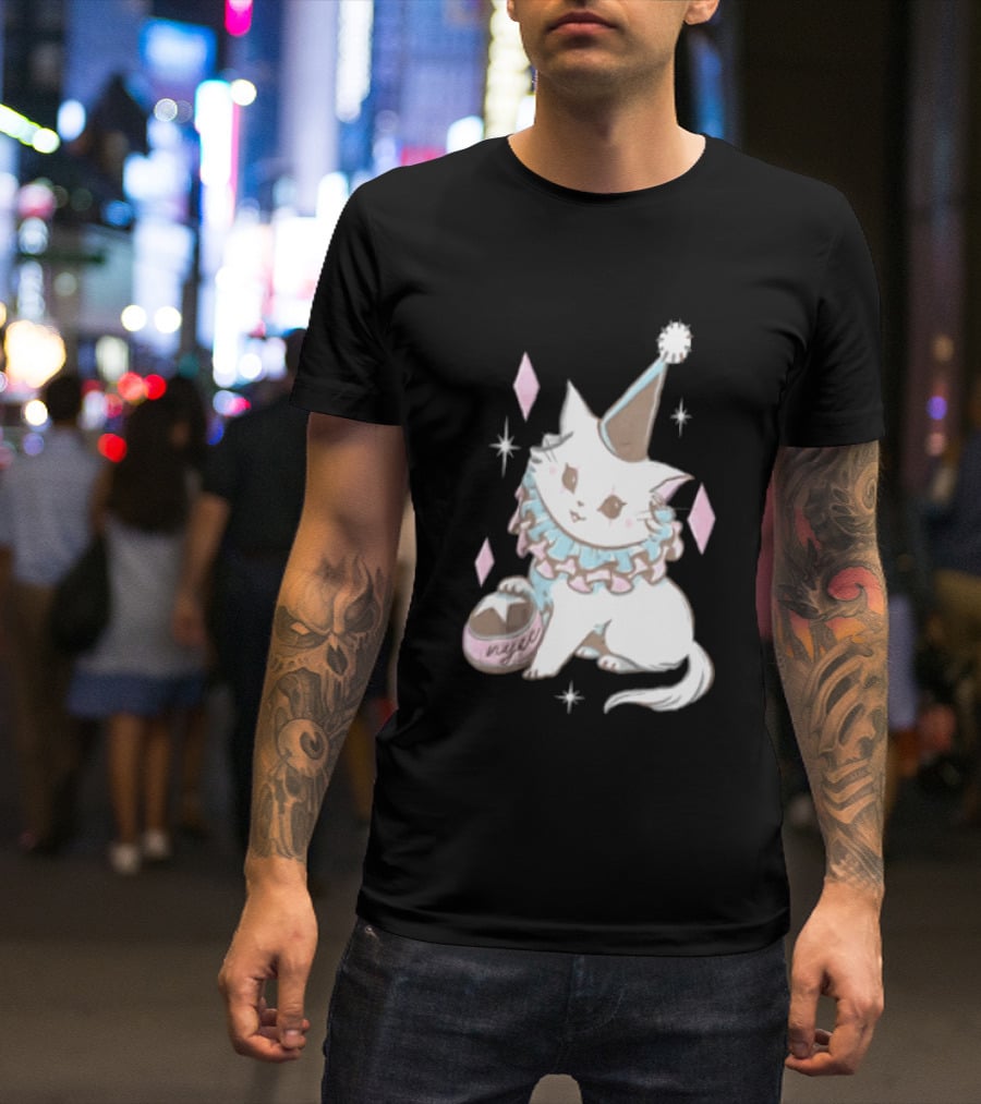 Popverse Superfans NYCC 2026 Mock Neck Cat Clown Nyeee T-Shirt
