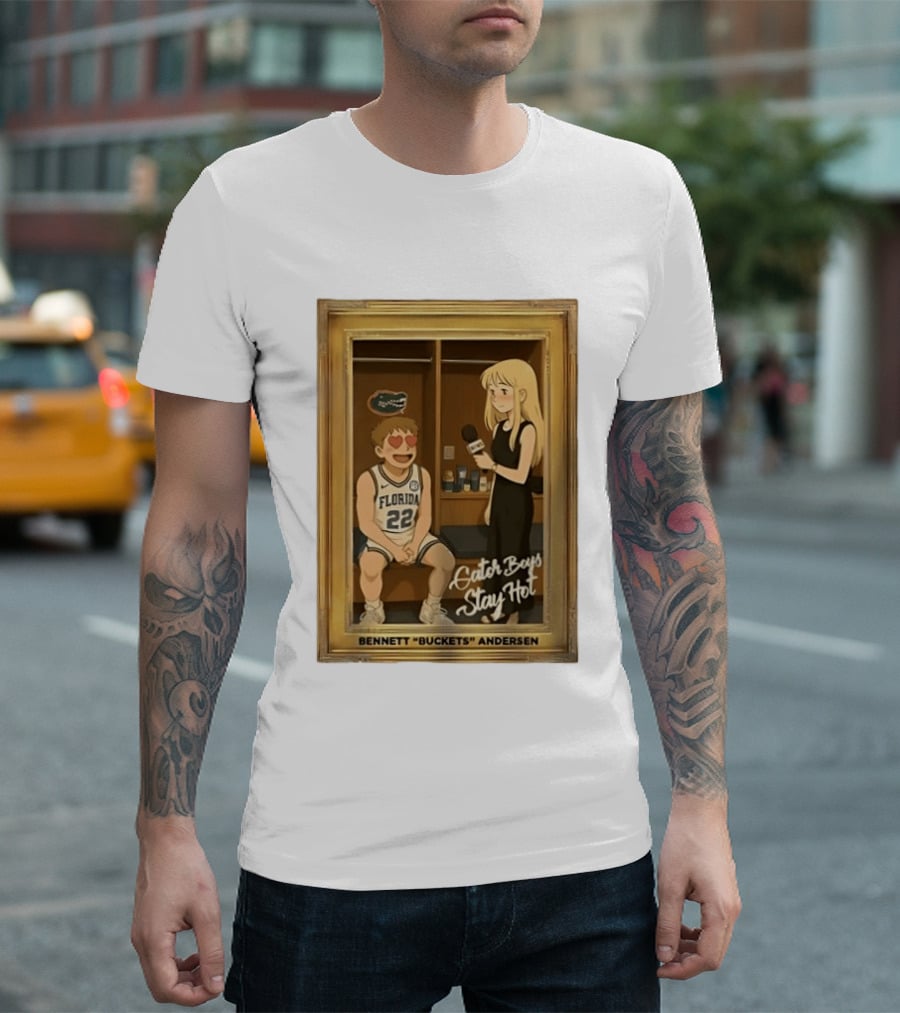 Florida Basketball Gator Boys Stay Hot Bennett Buckets Andersen Interview T-Shirt