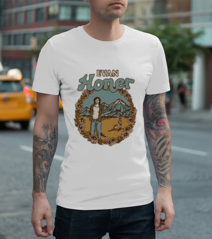 Evan Honer It's An Even Longer Road Tour 2026 Mountain Scene T-Shirt