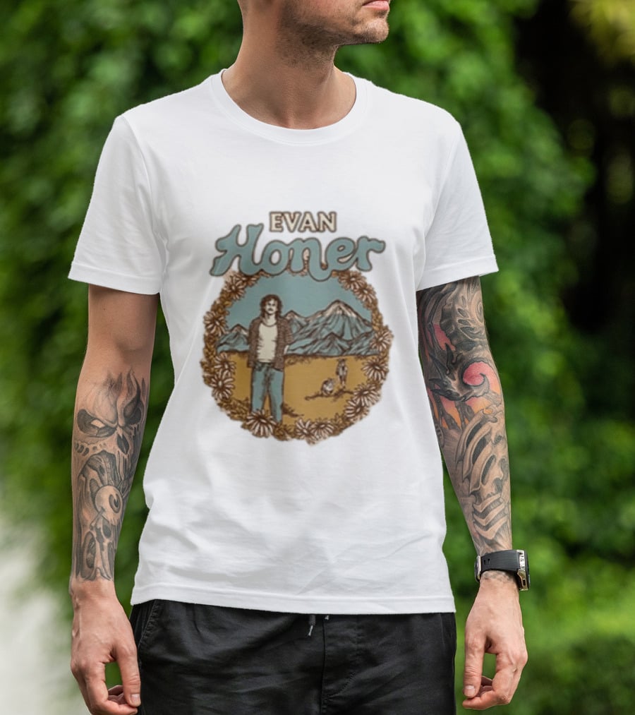 Evan Honer It's An Even Longer Road Tour 2026 Mountain Scene T-Shirt