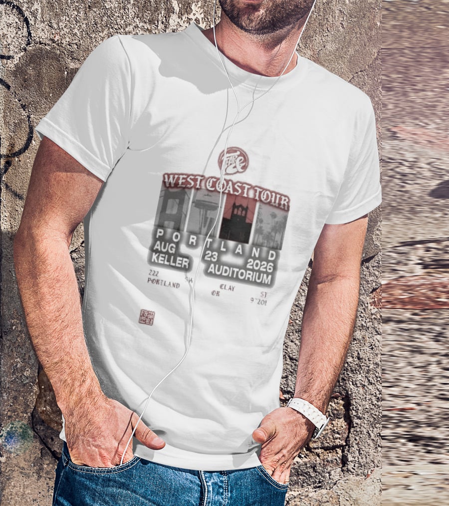 Fearandpod Portland Keller Auditorium August 26 West Coast Tour 2026 T-Shirt