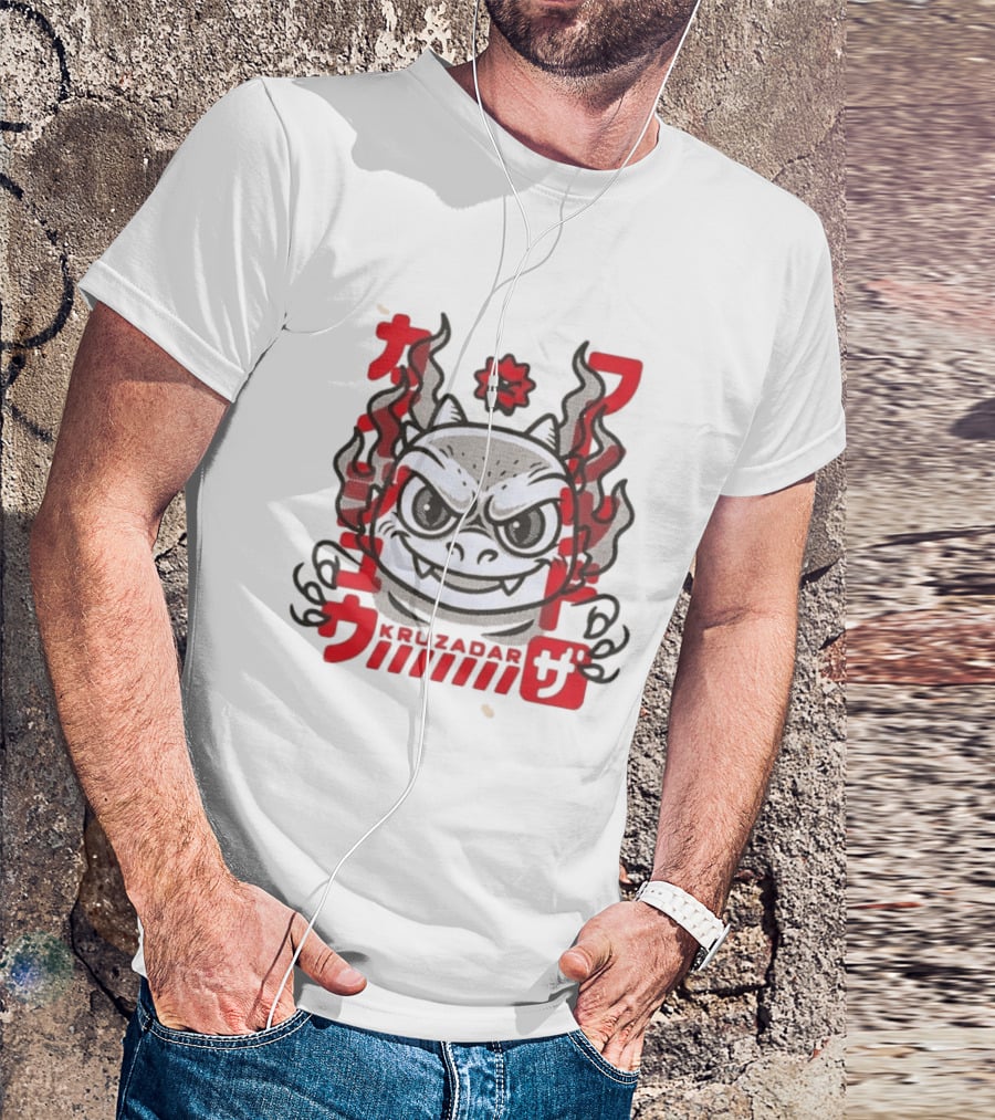 Kruzadar Kaiju Fred Red Anime Monster Japanese T-Shirt