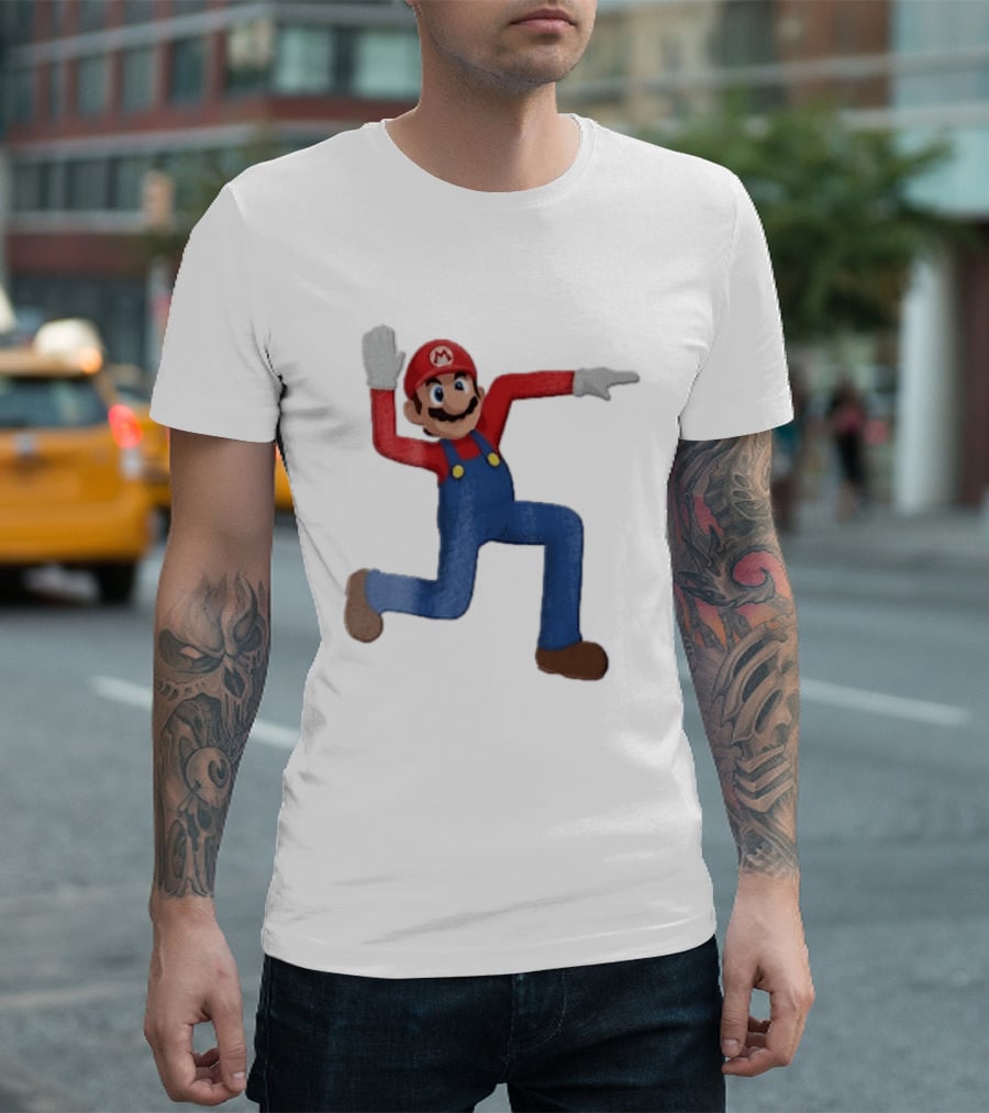 Super Mario Plumber Bent Arms And Legs Pose T-Shirt